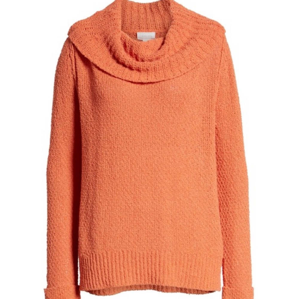 Cowl Neck Sweater- Orange Ginger (Pumpkin)